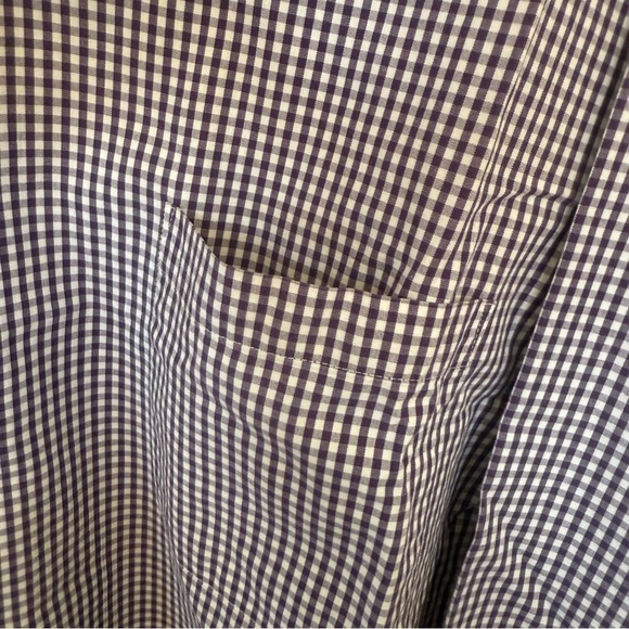 SEAN JOHN purple check long sleeve button front shirt men's XL 17 1/2 Office - Picture 4 of 8